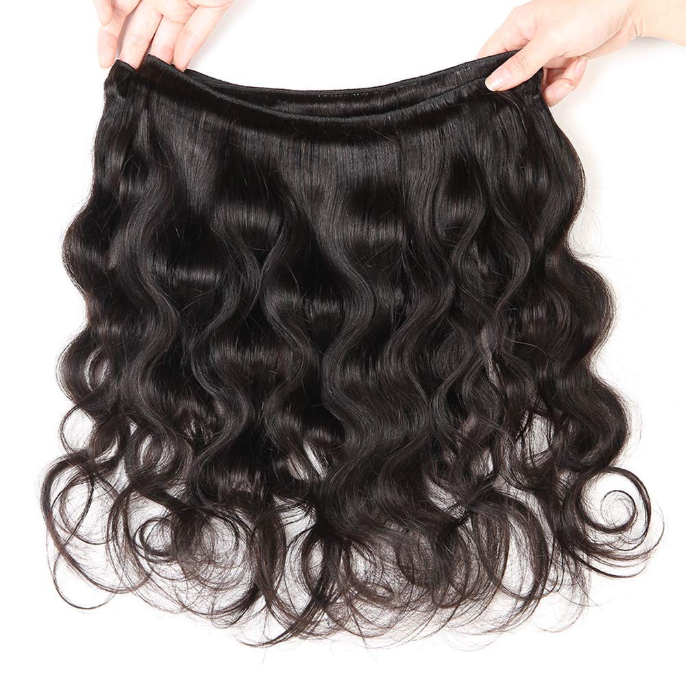 MSGEM Brazilian Body Wave Human Hair 1 Bundle 18 inch Virgin Human Hair 12A Body Wave Weave Extensions for Black Women Can be Dyed or Bleached Natural Color - Image 3