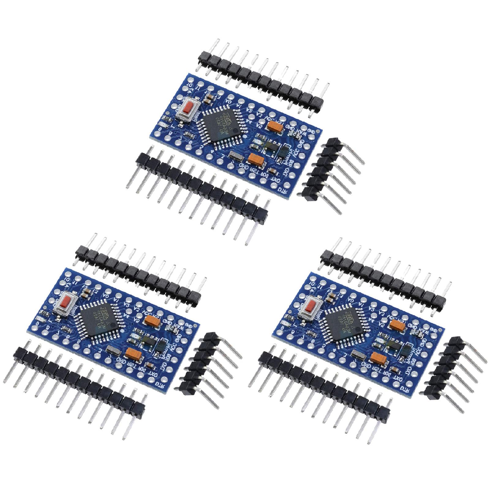 3er-Pack Pro Mini Dev Board - Atmega328P 5V/16MHz, ultrakompaktes Modul für IoT/Robotik/Drohne/DIY-Elektronik & tragbare Projekte