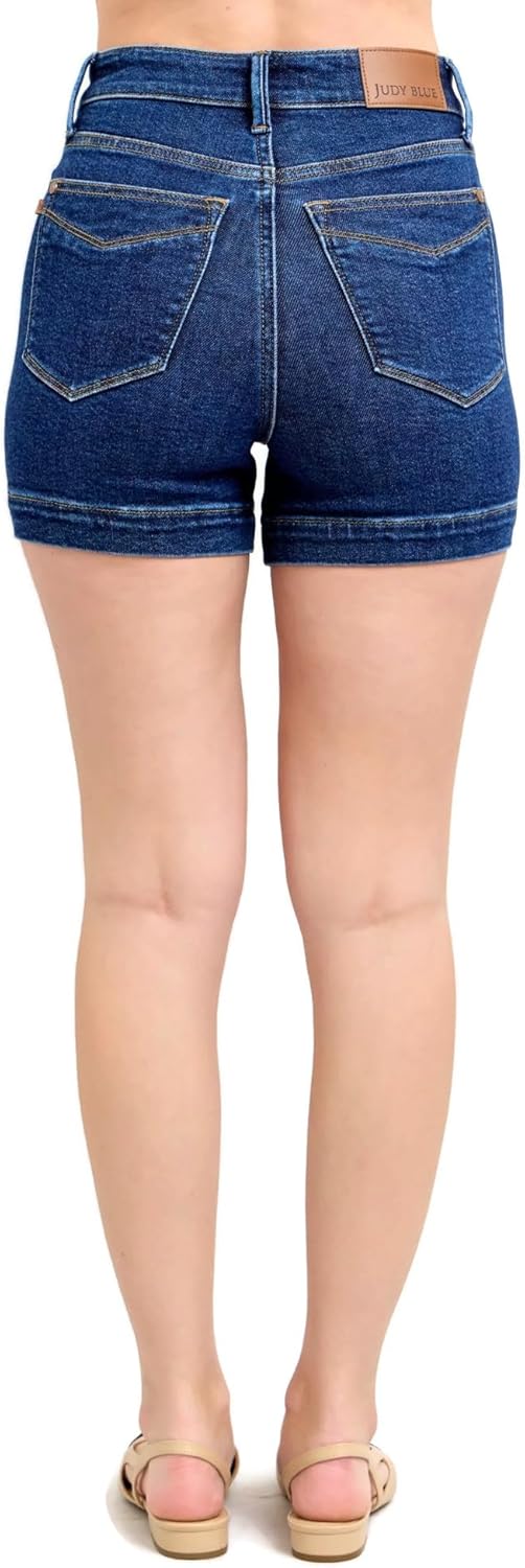 Judy Blue Women's High Waist Tummy Control Classic Denim Shorts - Image 6