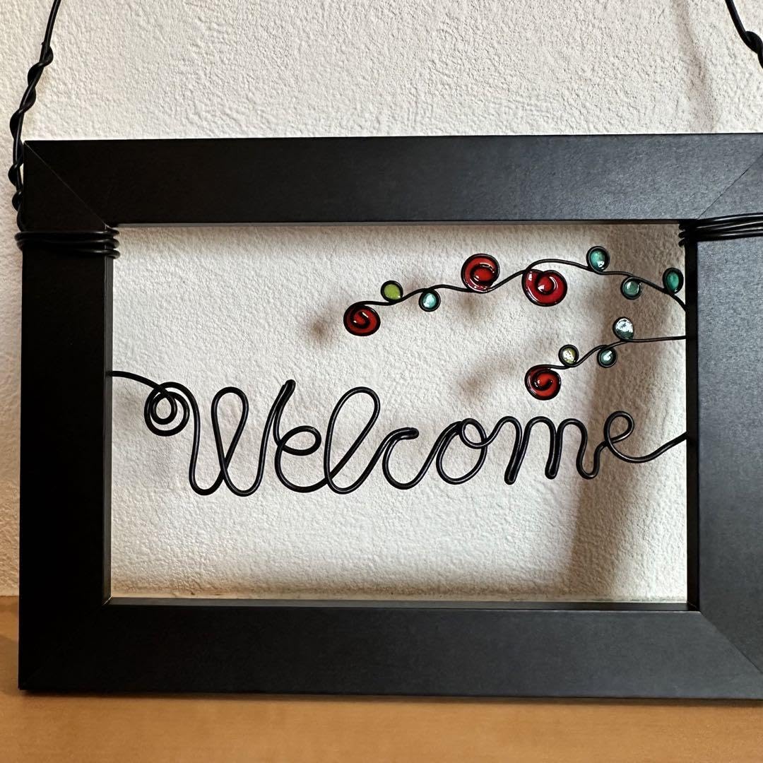 Amazon.co.jp: ワイヤークラフト ウェルカムパネル ボード ガラス