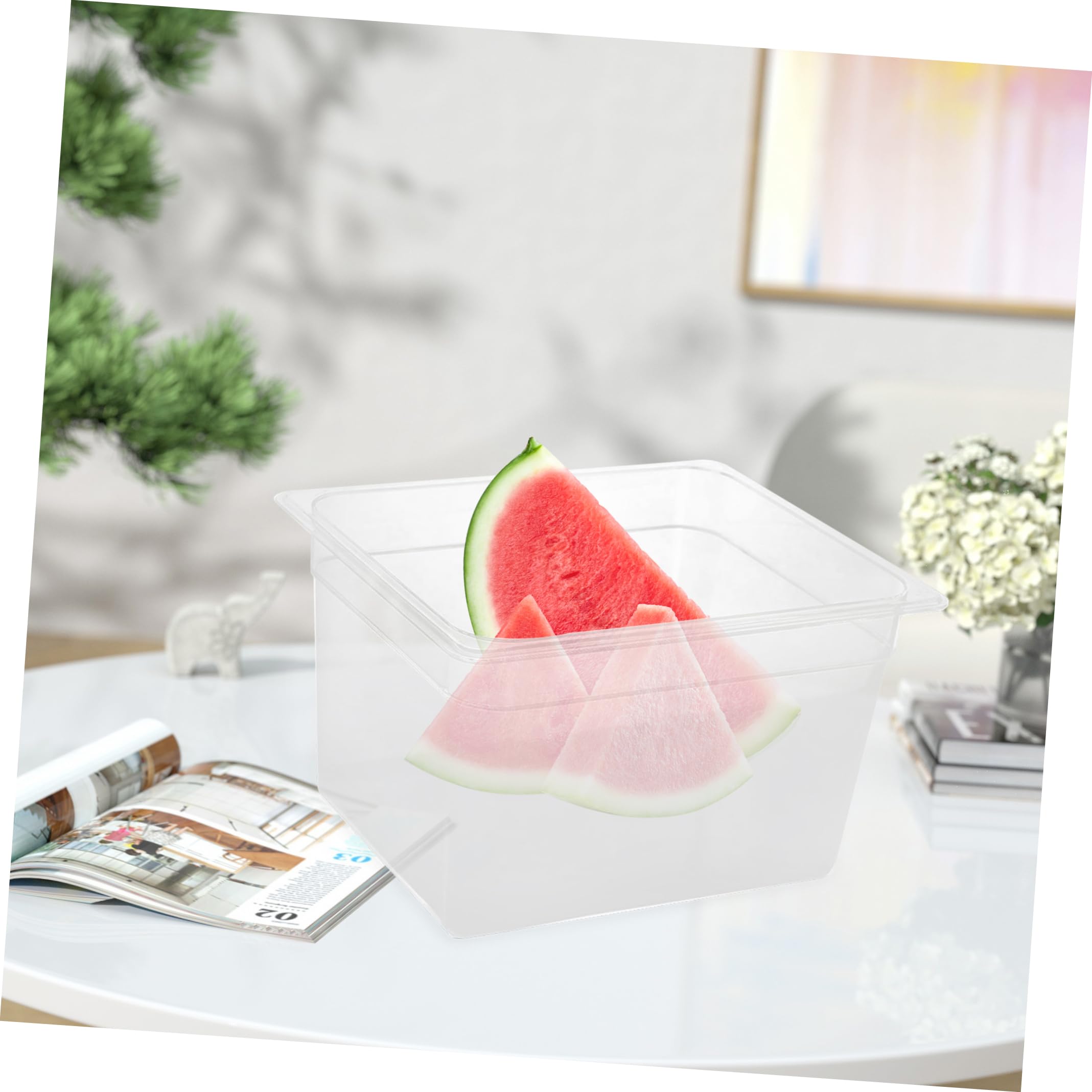 Yardwe Olla de Cocción Lenta Baja Temperatura Recipiente de Cocción Lenta Reutilizable Caja Transparente para Cocina Recipiente para Guardar Verduras para Cocinar Carnes Baja Temperatura
