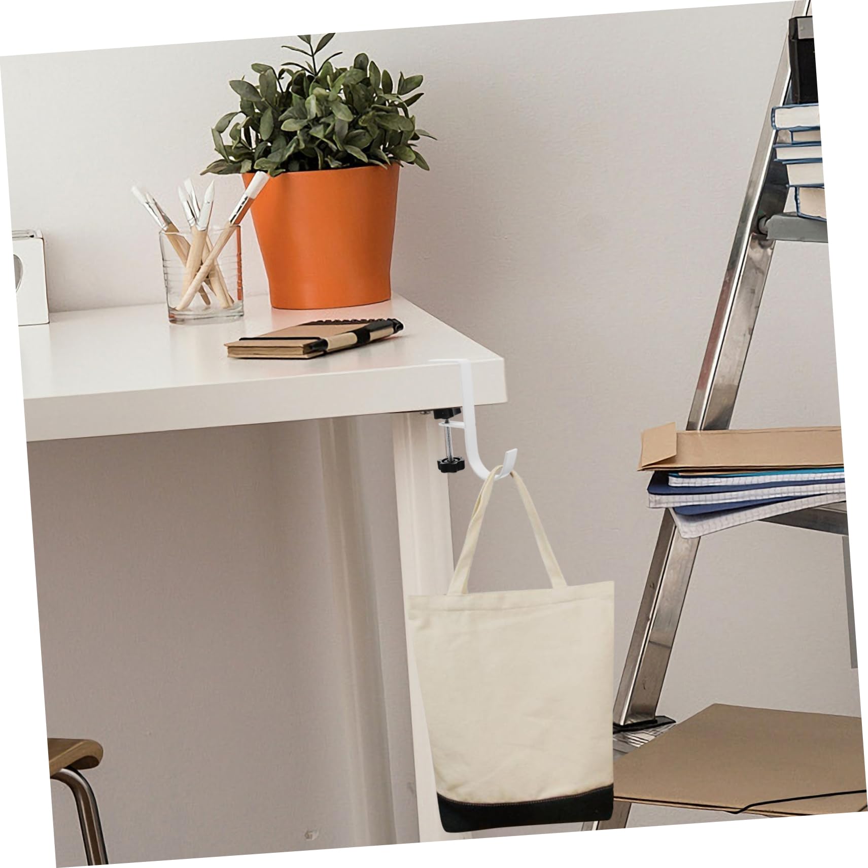 OSALADI Desk Bag Hook Clamp on No-drill Desk Hook for Bags Purse Holder Office Hooks