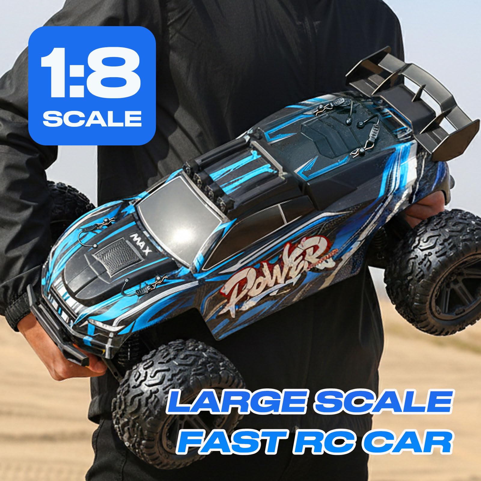 1:8 All Terrain Off Road RC Car, 50KM/H ad alta velocità Racing Drifting Climbing Vehicle