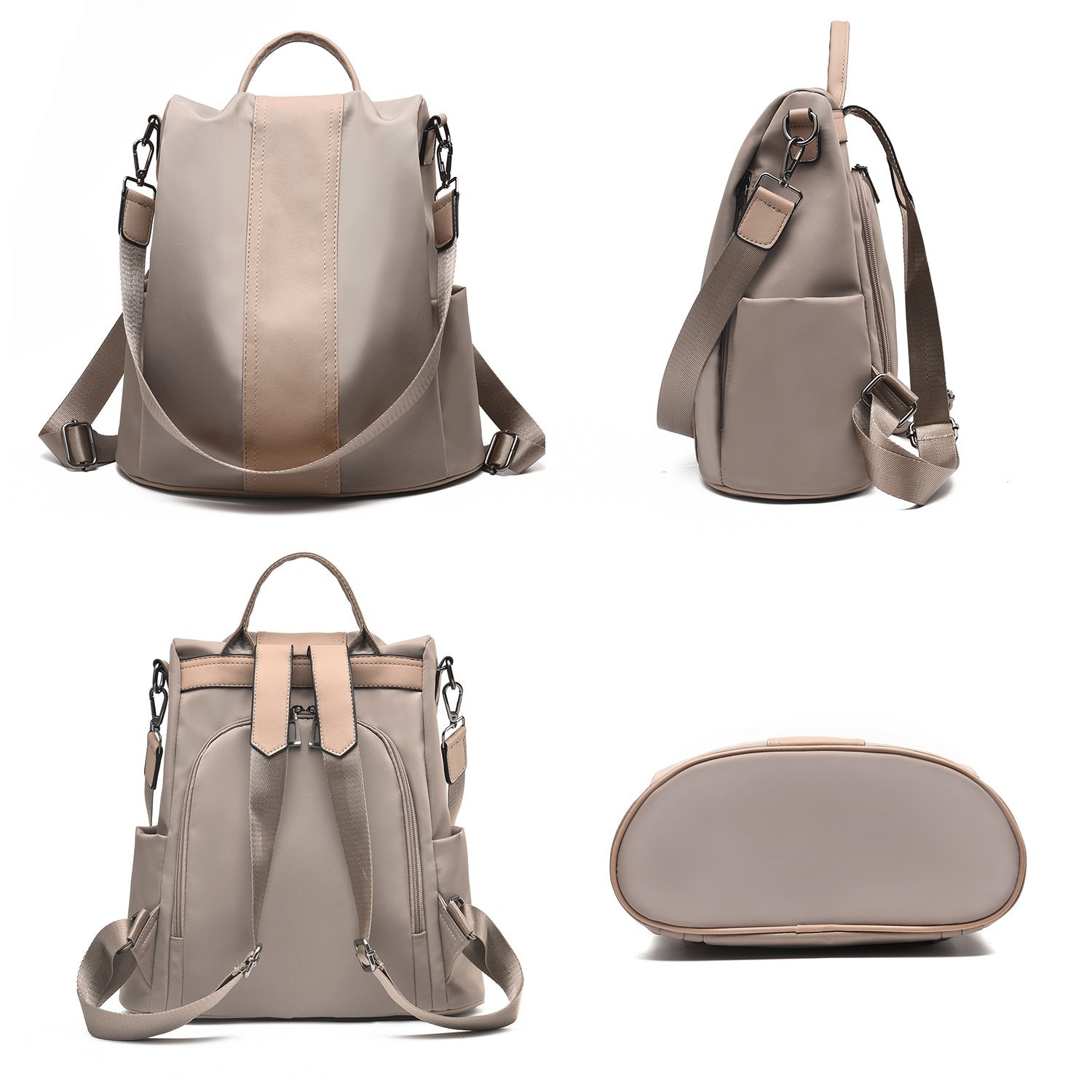 Charmore Zaino da Donna Antifurto Borse Nylon impermeabile Daypack Spalla per Viaggio Lavoro Scuola