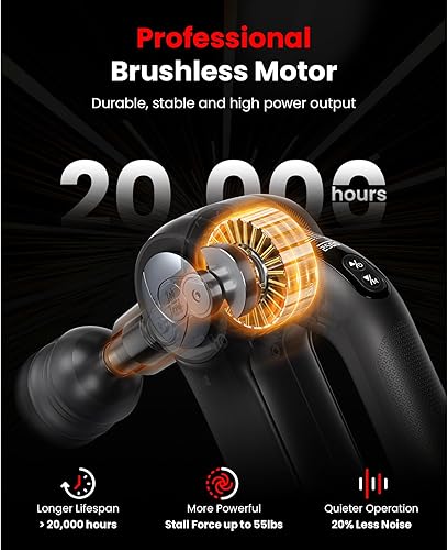 Miniatura 5 de BOB AND BRAD Pistola de masaje D5 Ultra con cabezal de calor infrarrojo de luz roja, elegible para FSAHSA, masajeador muscular de percusión de