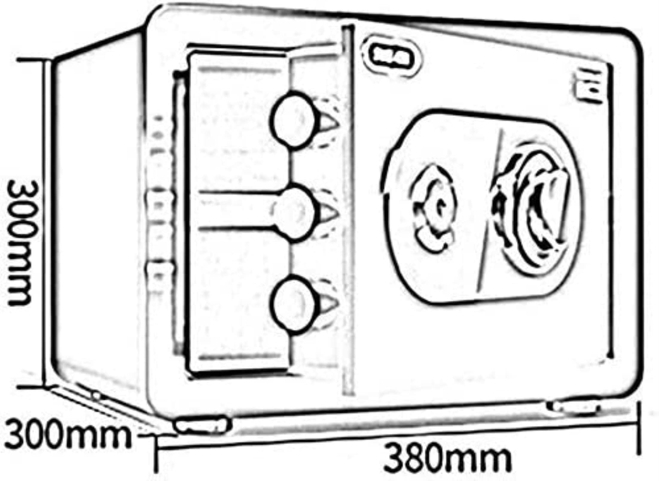 RLKHXBS Strongbox Waterproof Safe Safes and Lock Boxes Fireproof Steel Anti-Theft Safety Cabinet Mechanical Password 25Cm/30Cm for Home Office Cash Use Stor