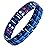 Feraco Mens Magnetic Bracelet Titanium Steel Magnetic Bracelet with Double Row 4 Elements Magnets (Midnight Blue)