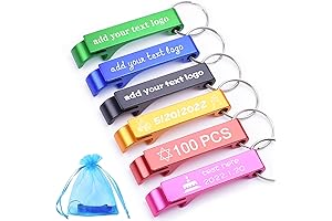 100-Piece Personalized Bottle Opener Keychain Bulk for Customizable Moments
