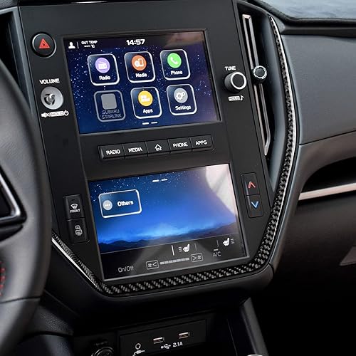 Miniatura 5 de AIRSPEED Para Subaru WRXWRX STI 2022 2023 para Crosstrek 2024 Consola central de coche, marco de navegación, tira decorativa, calcomanía de fibra de