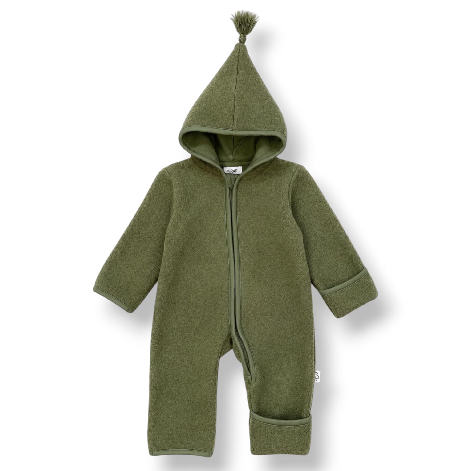 Wollwalk Overall Baby – 100% Merinowolle Walkoverall mit Kapuze und Reißverschluss, Winteranzug für Kleinkind und Baby, Babyoverall für kalte Tage, warm und atmungsaktiv, Schneeanzug