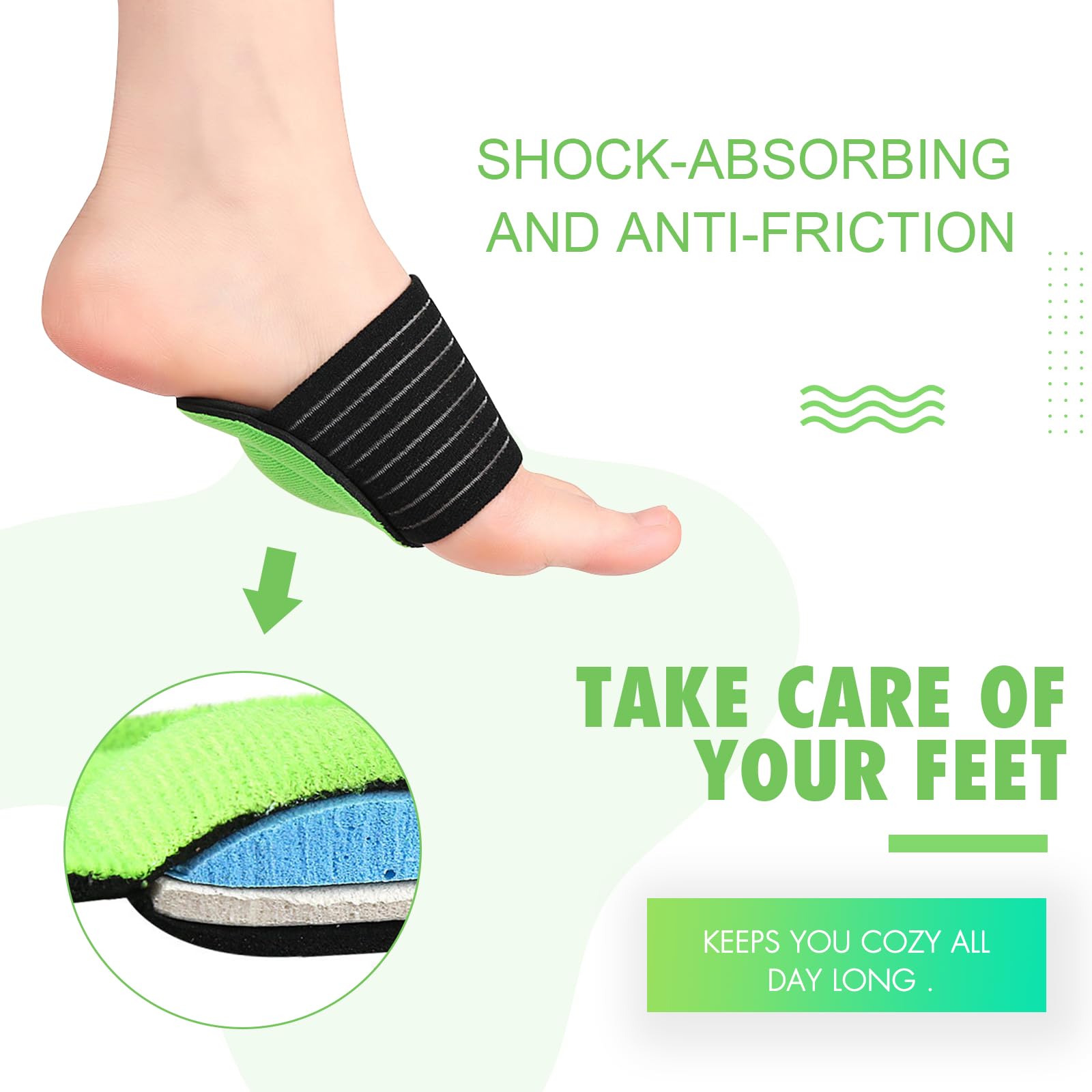 Leikedun 3 Pair Arch Support - Image 3