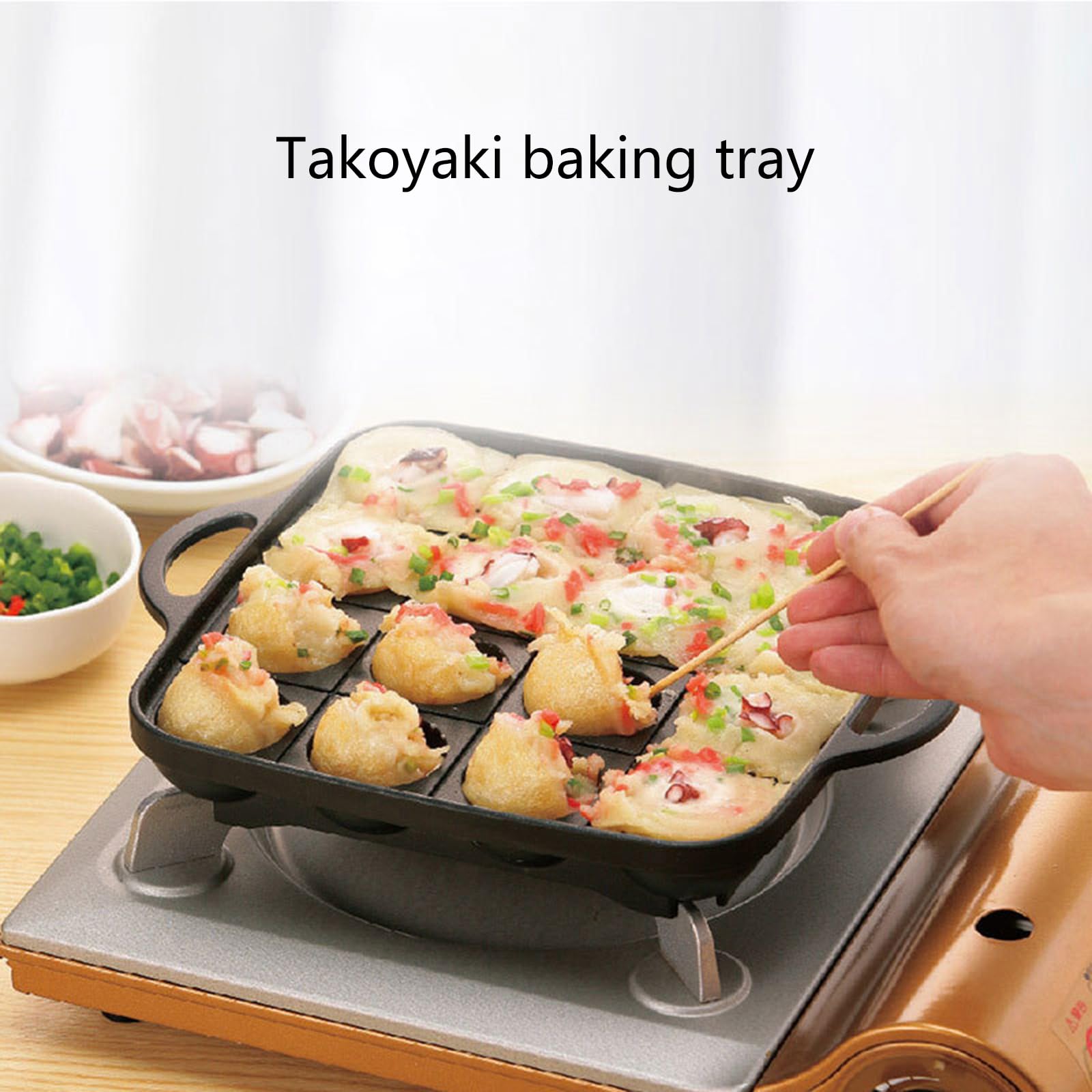 Griglie in alluminio 16 fori Pan Polpi Palla Pancake Maker antiaderente Piatto di cottura