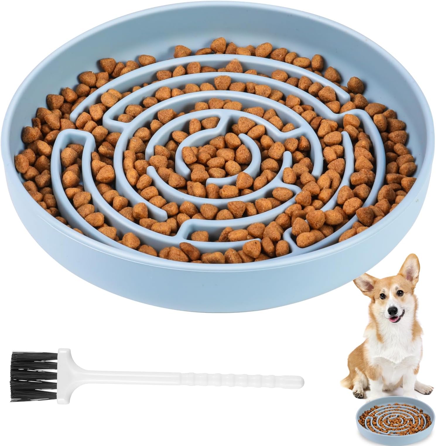 Radsocken Slow Feeder Dog Bowl Silicone Dog Slow Feeder Bowl with Non