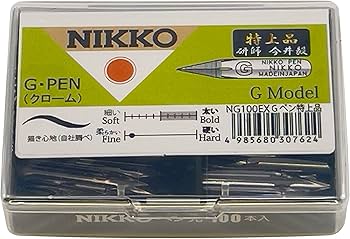 Amazon.co.jp: 立川ピン製作所 日光 ペン先 Gペン 特上品 100本入