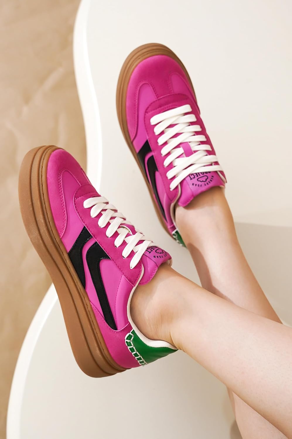 Project Cloud Platform Sneakers for Women Footwear - Memory Foam Insole Womens Shoes, Lightweight and Non-Slip Sole Lace Up Fashion Sneakers for Women 2026 (Volley) - Image 2