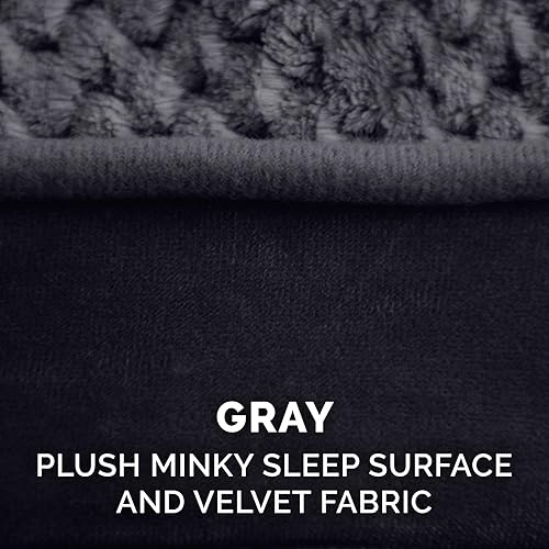 Miniatura 7 de Furhaven - Cama ortopédica de felpa Minky y terciopelo para perros, con funda extraíble lavable, color gris, jumbo (XL)