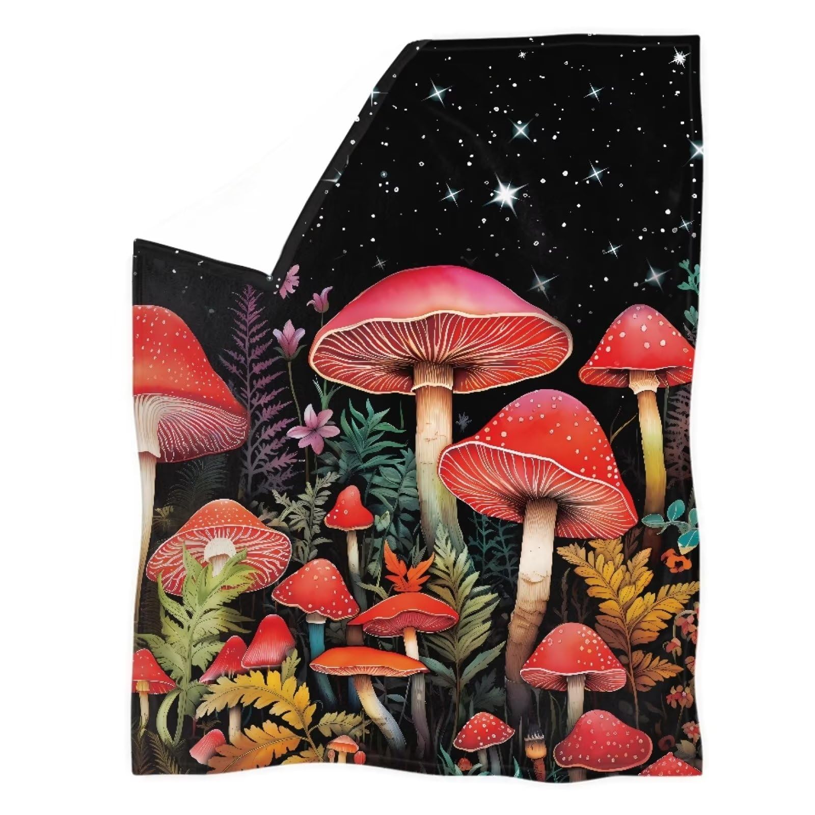 chaqlin Mushroom Throw Blanket for Women Gifts Novelty Portable Sofa Chair Throw Covers for Indoor Outdoor,Lightweight Mushroom Blanket Women Gifts Travel Portable Bed Couch — image 1
