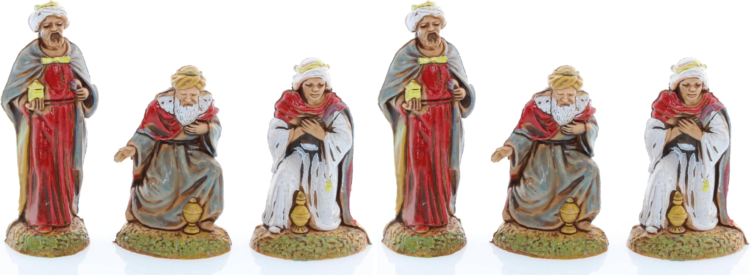 Rois Mages Moranduzzo crèche 6 cm figurine miniature Landi Nativité Italie 1:32