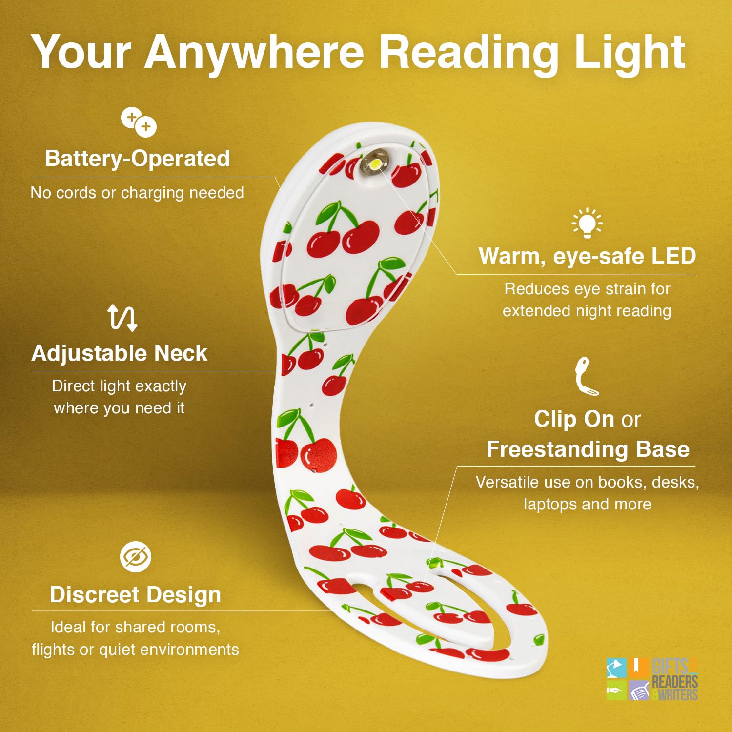 Flexilight Luce da Lettura | Segnalibro 2 in 1 Luce per Libro | Lampada LED a clip da Lettura | Pila per Leggere a Letto per Bambini e Adulti | Accessori per Libri | Idea Regalo Lettori
