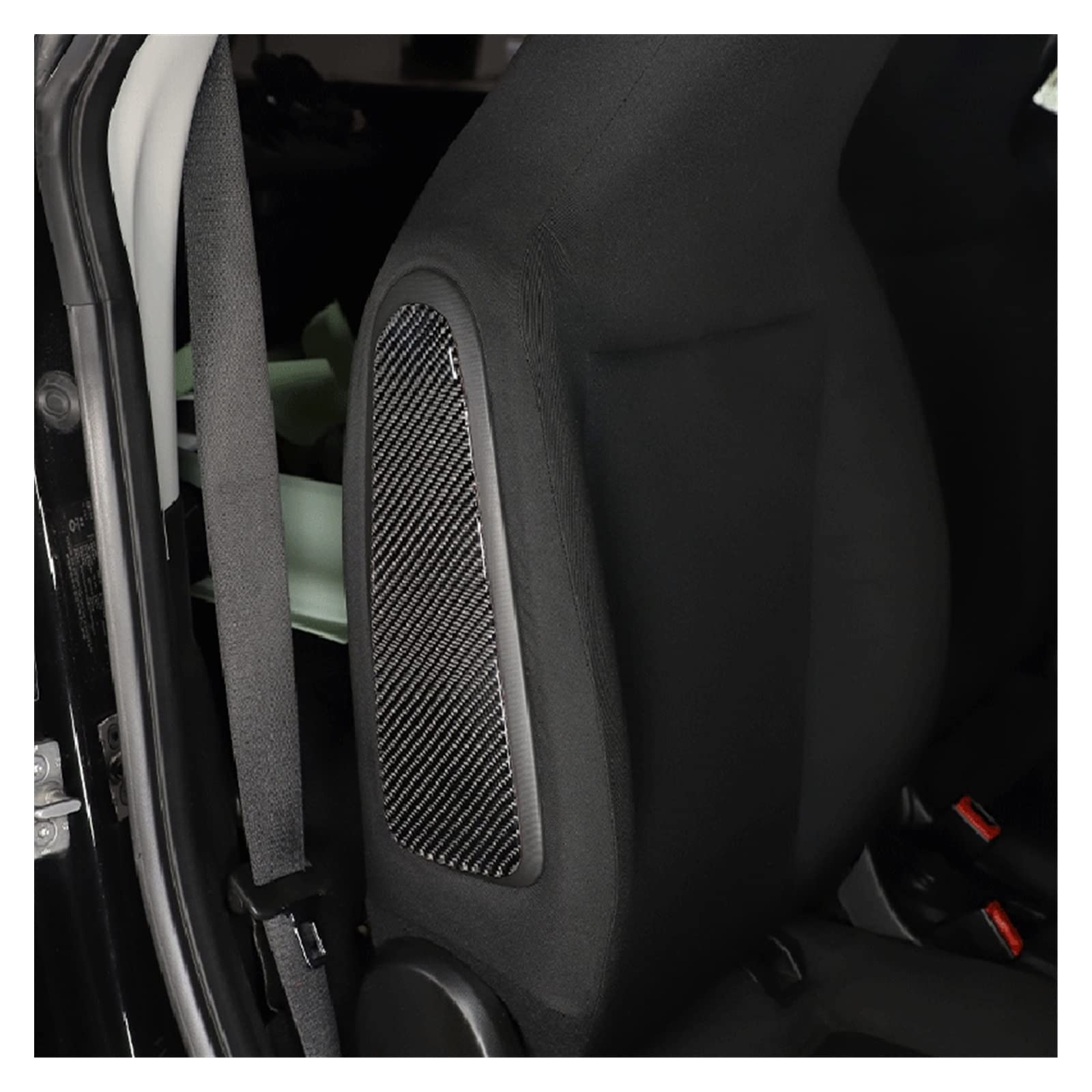 Wnętrze samochodu tapicerka boczna siedzenia z włókna węglowego zmodyfikowane siedzisko pasuje do Benz Smart 453 Fortwo 2016-2021 Auto akcesoria do wykończenia zestawy naklejek ochronnych