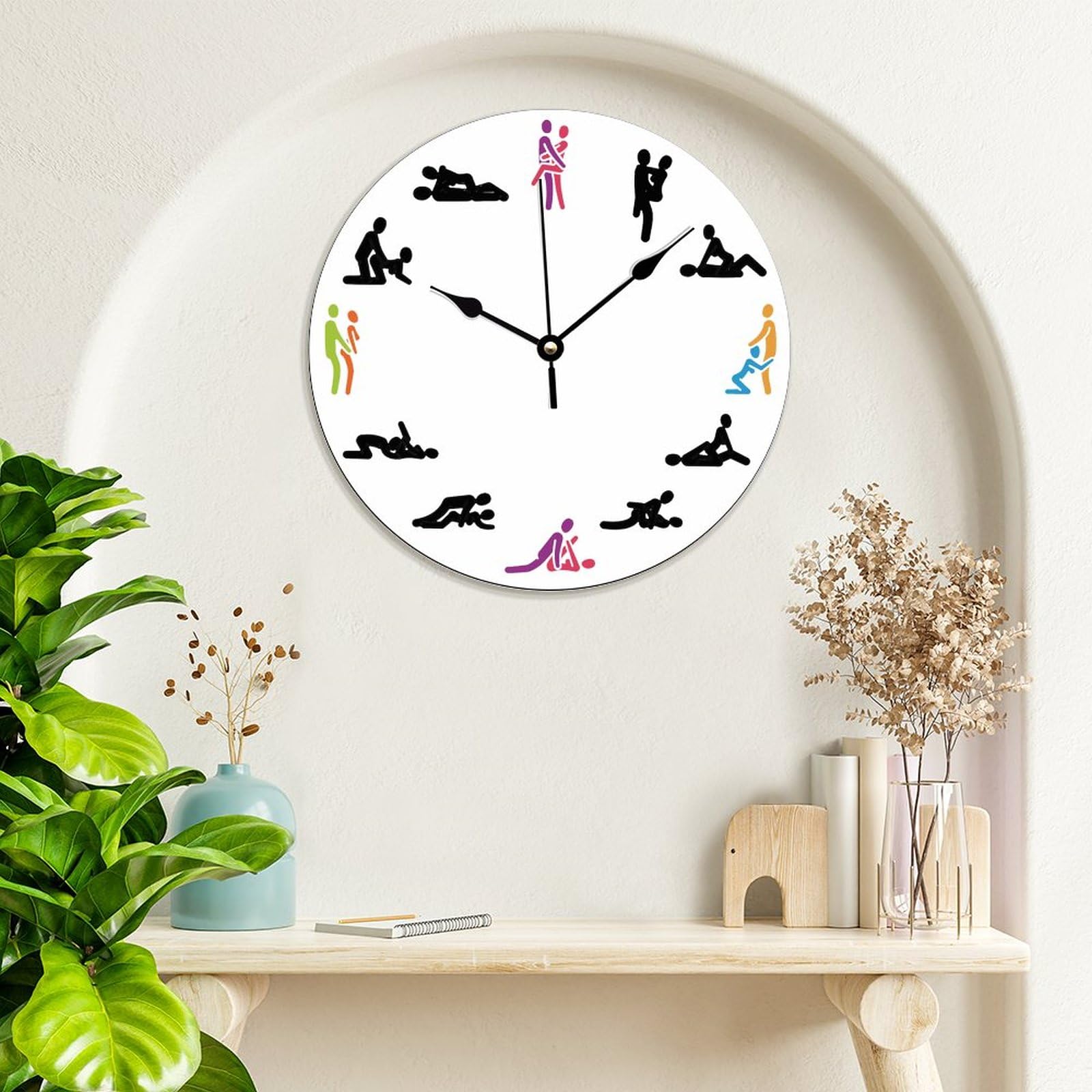 Amazon.com: ArogGeld Wood Clock Sex 12 Position Wooden Wall Clock