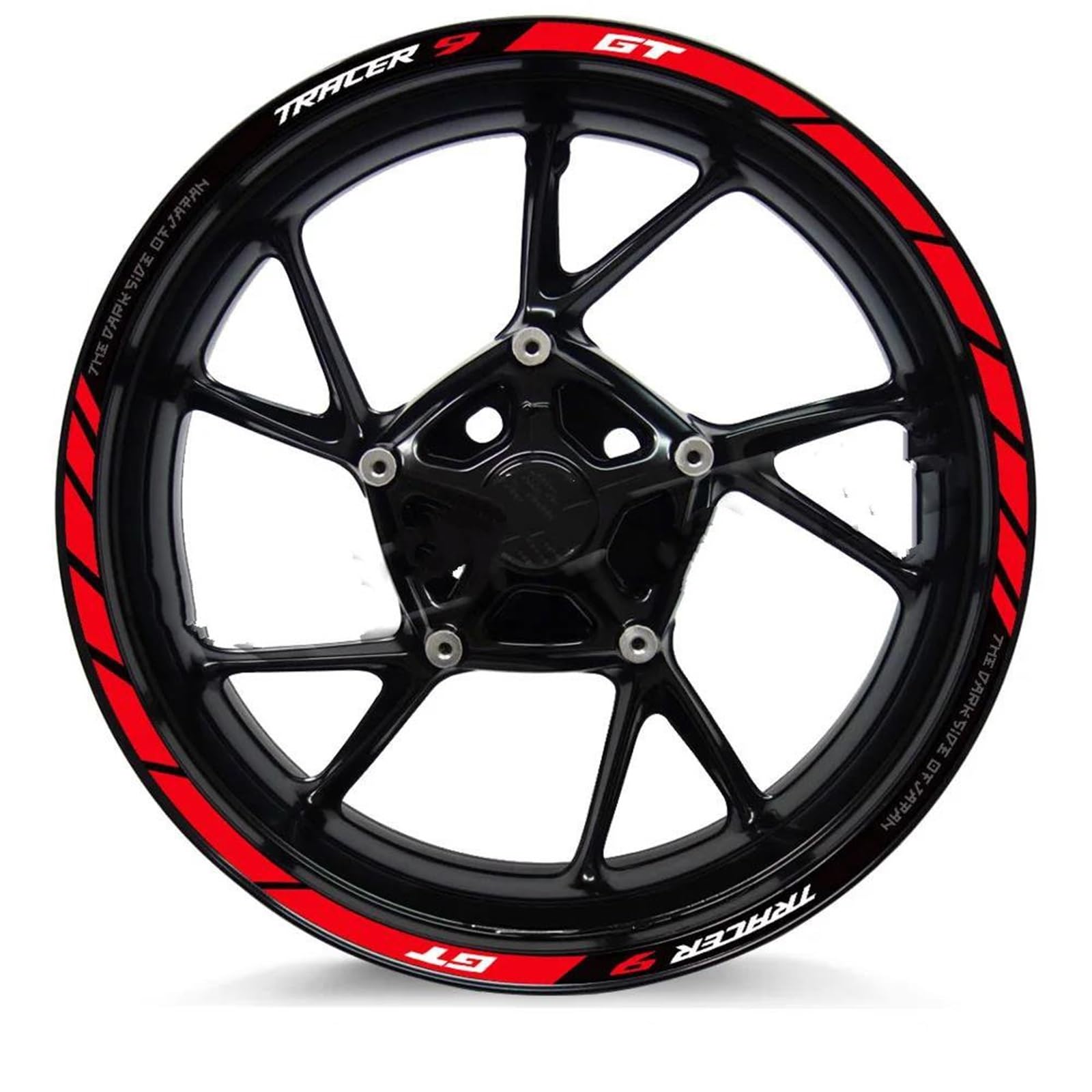 Stickers Motorcycle Wheel Stickers Night Reflective Decorative Rim for Tracer 9GT 900GT 2023(Style 1)
