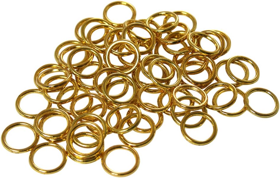 Amazing Drapery Hardware 50 Qty: 3/8" Brass Cord Guide Rings (SEW-ON) for Roman Shades Build/Repair