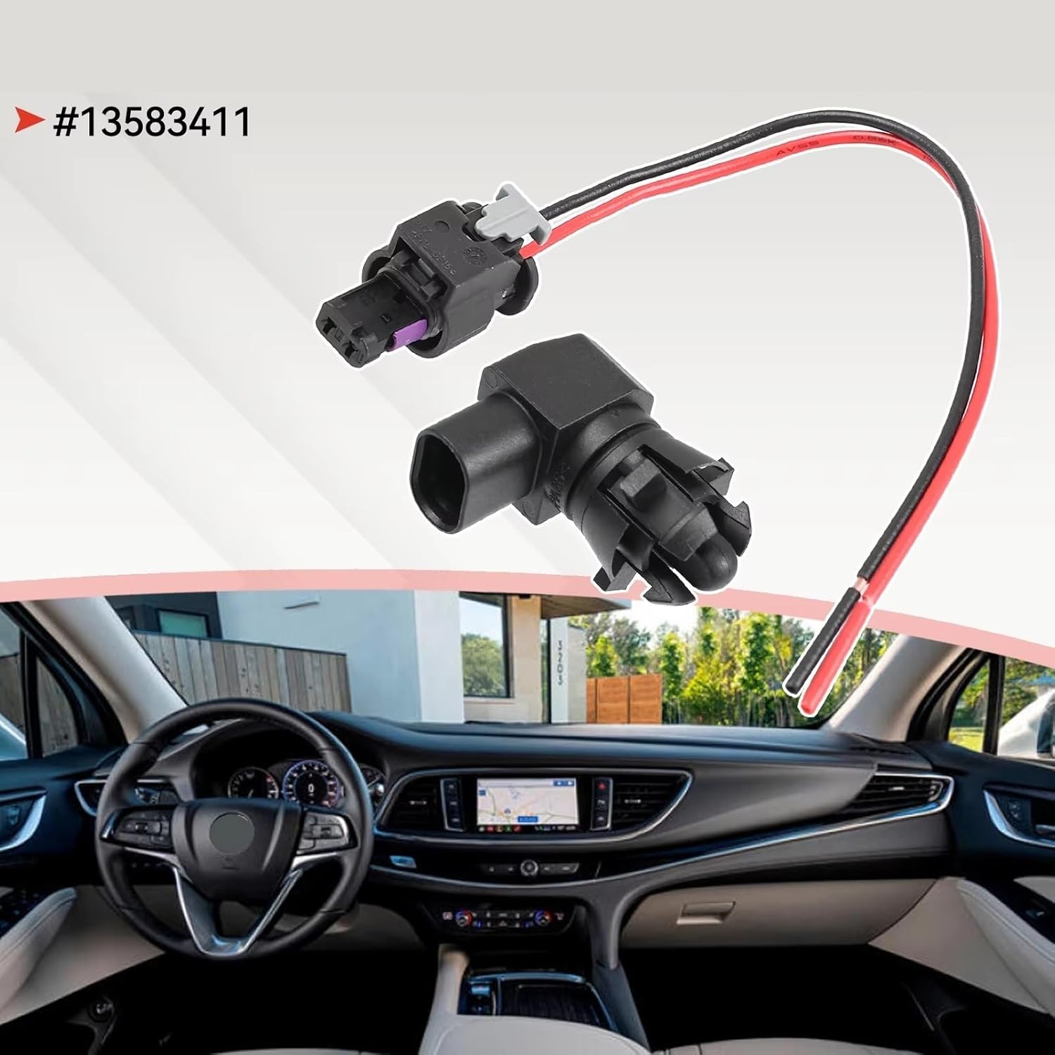 Car Temperature Sensor Ambient Sensor, for Cadillac, for Escalade 2015-2016 Ambient Air Temperature Sensor 13583411