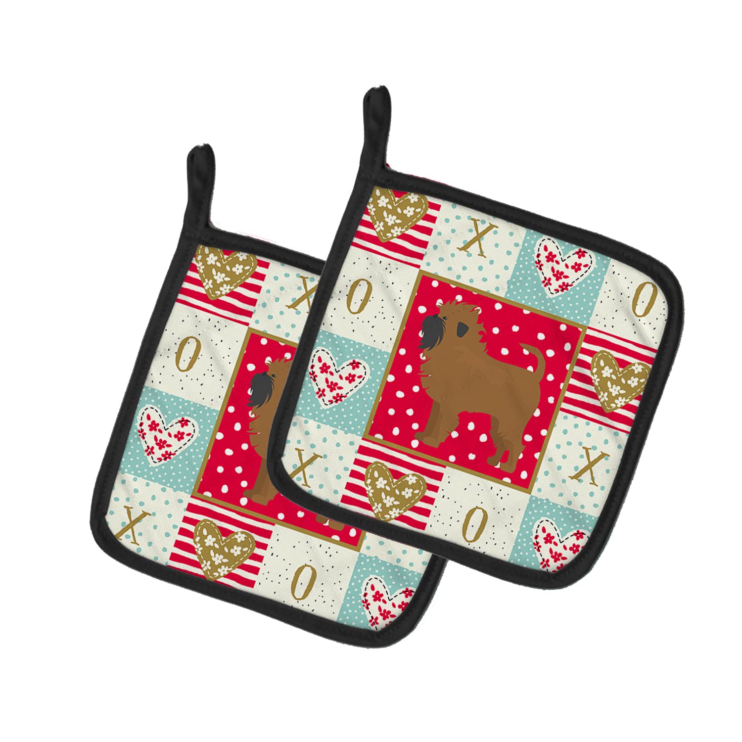 Caroline's Treasures CK5806PTHD Affenpinscher #1 Love Topflappen, 7,5HX7,5W, Mehrfarbig