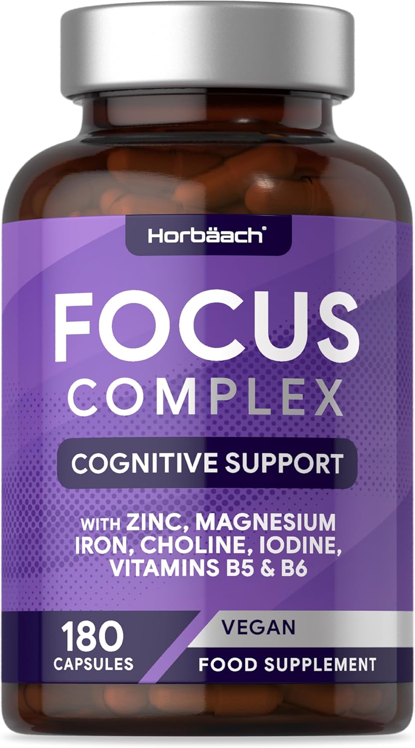 Nootropics Brain Supplements 180 Vegan Capsules Cognitive Complex