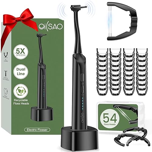 Electric Flosser for Teeth & Adults with 54 Refill Heads
