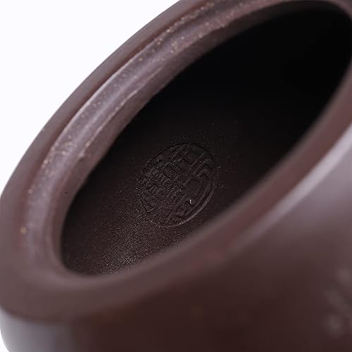 Miniatura 8 de Zisha - Tetera grande de 14.2 onzas, arcilla china genuina Yixing hecha a mano, tetera con filtro, infusor Kung Fu de hojas sueltas, arcilla púrpura