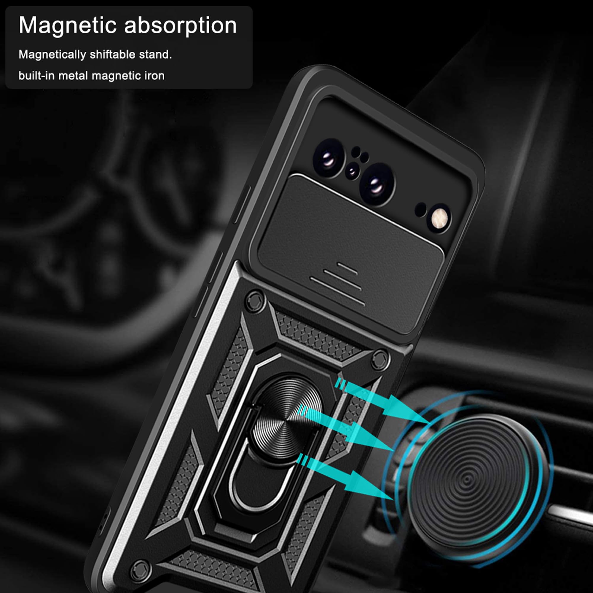 ESTH® Cover per Google Pixel 8a con Custodia per Fotocamera