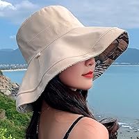 Vista 26 de Reversible Floral Sun Hats UV Protection UPF Packable Wide Brim Chin Strap Women