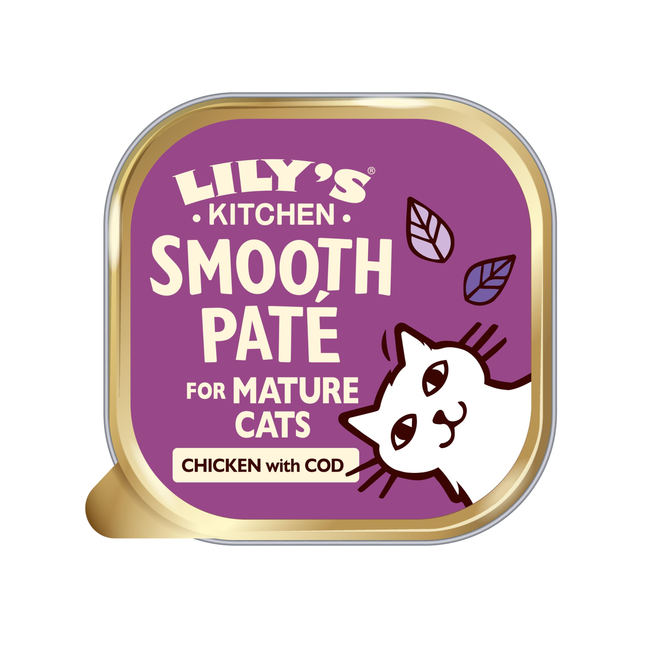 Lily’s Kitchen Made with Natural Ingredients Smooth Paté Chicken with Cod Mature Wet Cat Food Tray 19 x 85g
