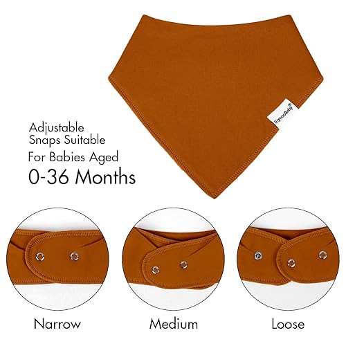 Miniatura 51 de Baberos tipo bandana para bebés para niños y niñas, súper suaves, unisex, paquete de 12 baberos de algodón orgánico absorbentes para dentición y