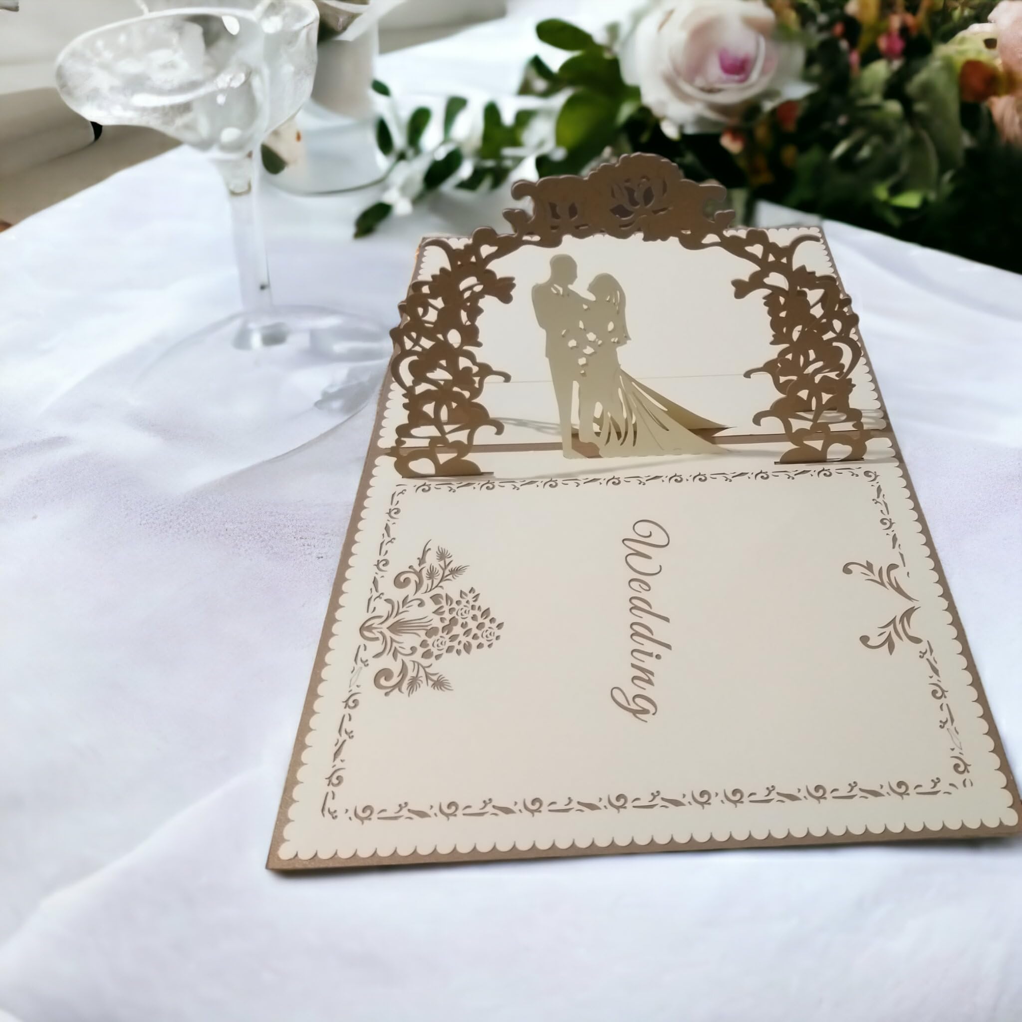 Lovecraft Beautiful Greeting Cards | 3D Popup Greeting Cards for Boyfriend, Girlfriend, Husband, Wife, Friend, Family, Brother, Sister | Handmade Happy Wedding Wishes Couple Greeting Cards