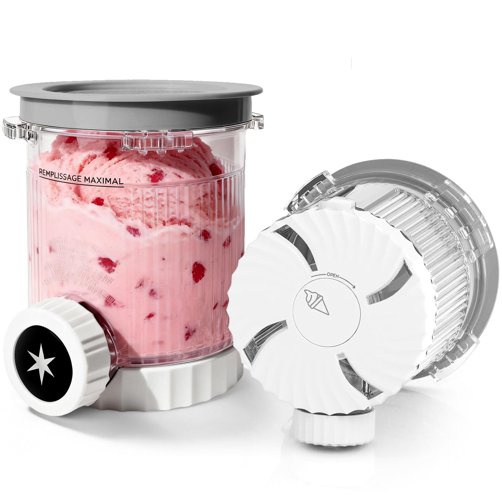 Pack of 2 Pint Containers for Ninja Swirl CREAMi