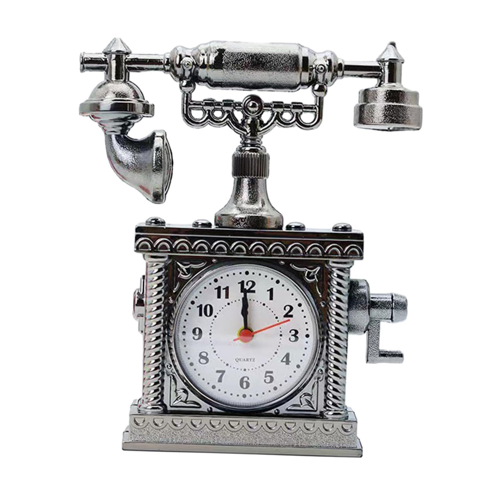 TWISAXC Retro Telephone Props Crafts Housewarming Gift Beautiful Vintage Telephone Sculpture Celebratory Home Decor Vintage Sculpture Bookshelf Showcase, Style B