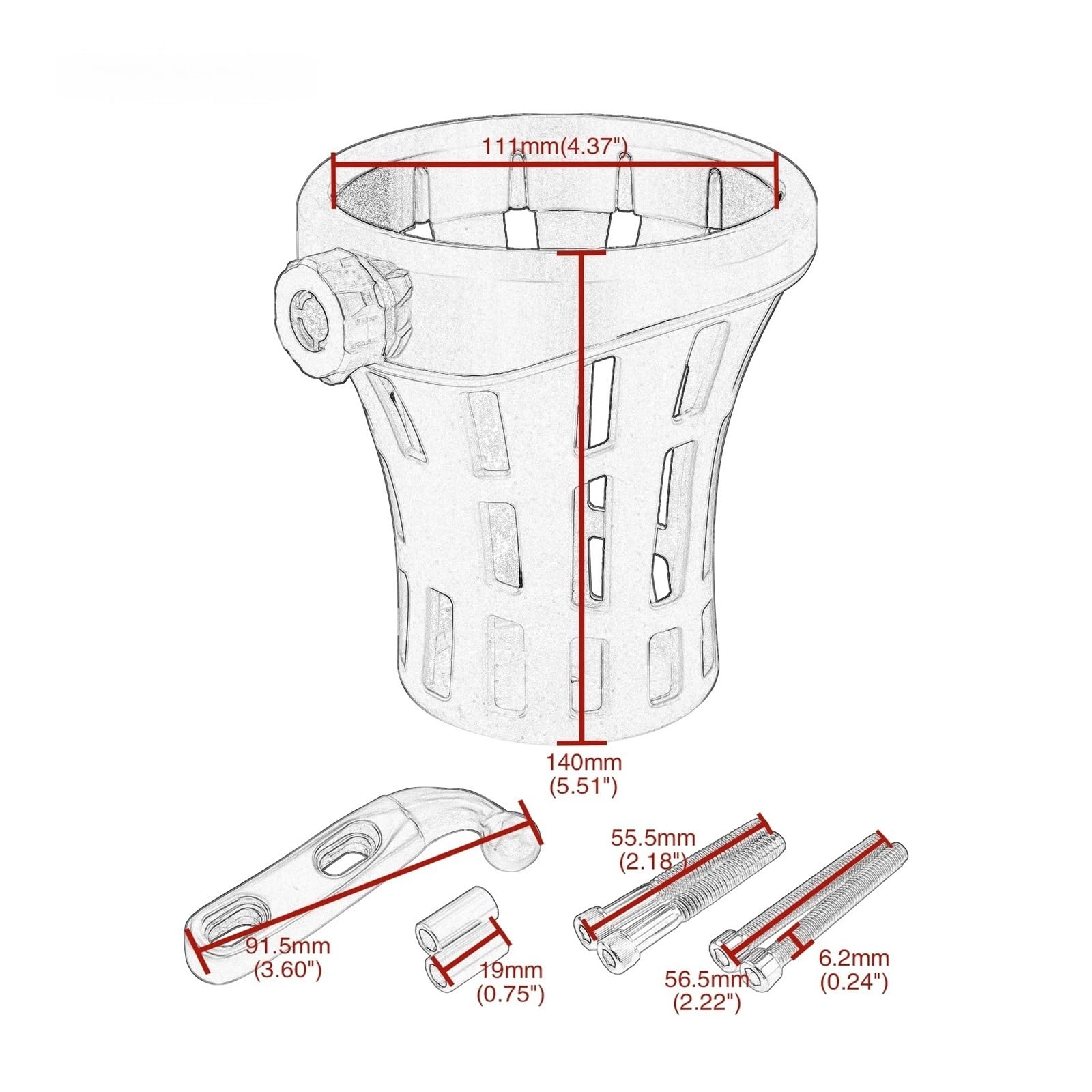 Motocross-Fahrradflaschenhalterung für Motorradgetränke, passend für Dyna, Road Glide und Ultra