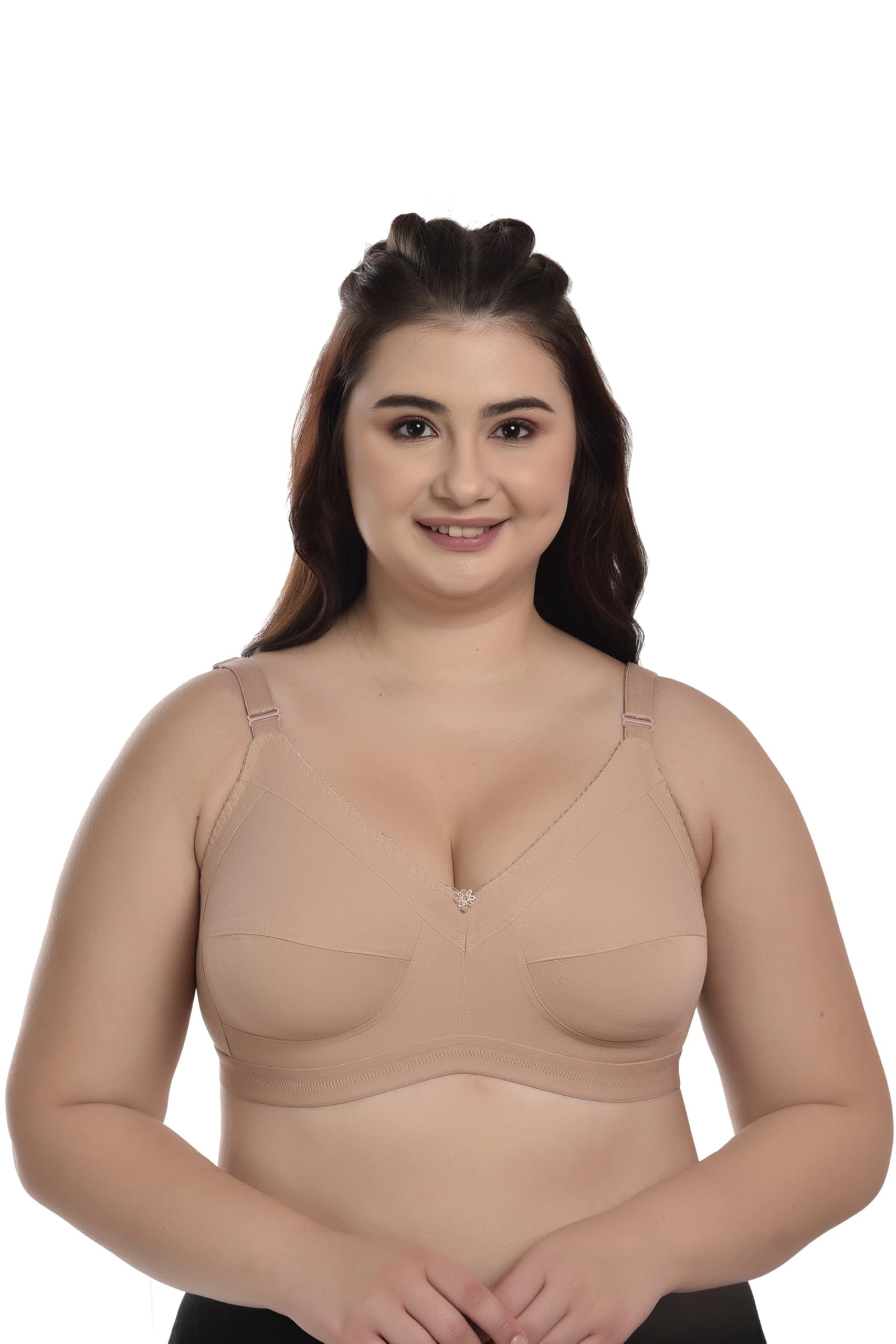 viral girl Women's Cotton Hosiery Non-Padded Bra | Wire-Free Full Coverage Everyday Bra | Adjustable Straps with Hook & Eye Closure | Soft & Comfortable Daily Innerwear for Women-picture-15