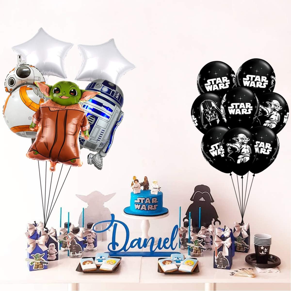 17 pcs Party Balloon For Star wars，Video Games the Child Birthday Party Supplies Star wars Bouquet Decorations : Toys & Games
