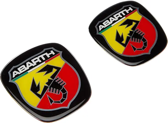 Adesivo Abarth 3D Logo Scudetto Ufficiale per Fiat Punto Evo, Rosso