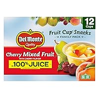 Vista 11 de DEL MONTE Bocadillos de frutas de duraznos en cubitos en 100% jugo de fruta, paquete de 12, 4 onzas