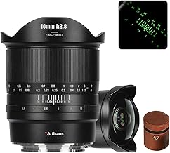 7Artisans 10mm F2.8 II für Canon RF-Mount Objektiv, Ultra Weitwinkel Fisheye Objektiv Vollformat 185° Manueller Fokus Kompatibel mit Canon RF-Mount EOS-R EOS-R3 EOS-RP EOS-R5 EOS-R6
