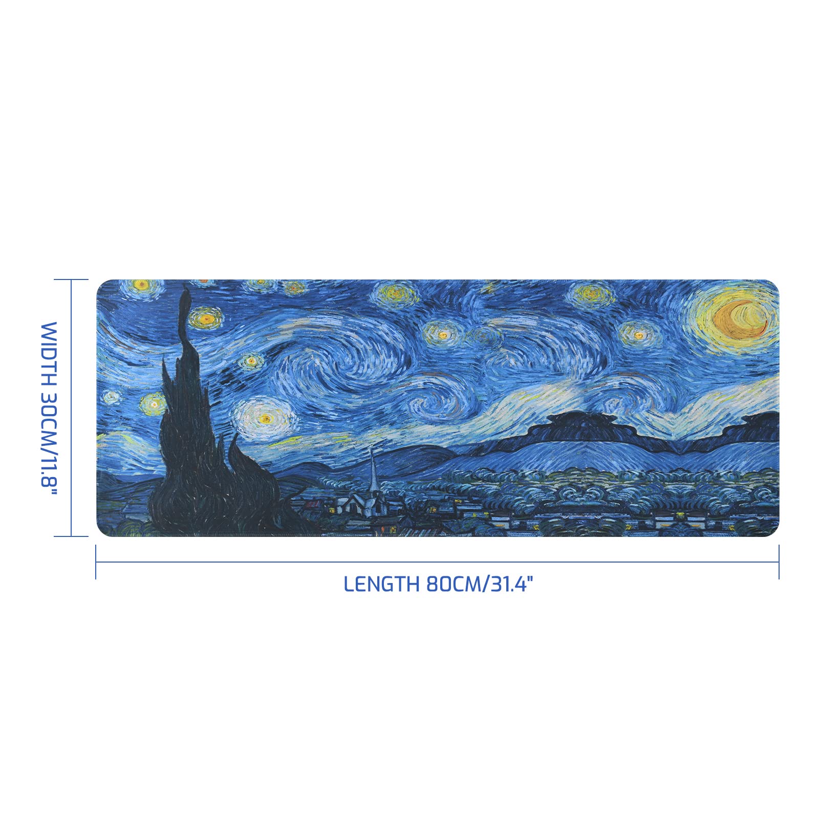 Amazon.com : Tofun Mouse Pad, Van Gogh Starry Night Extended Large