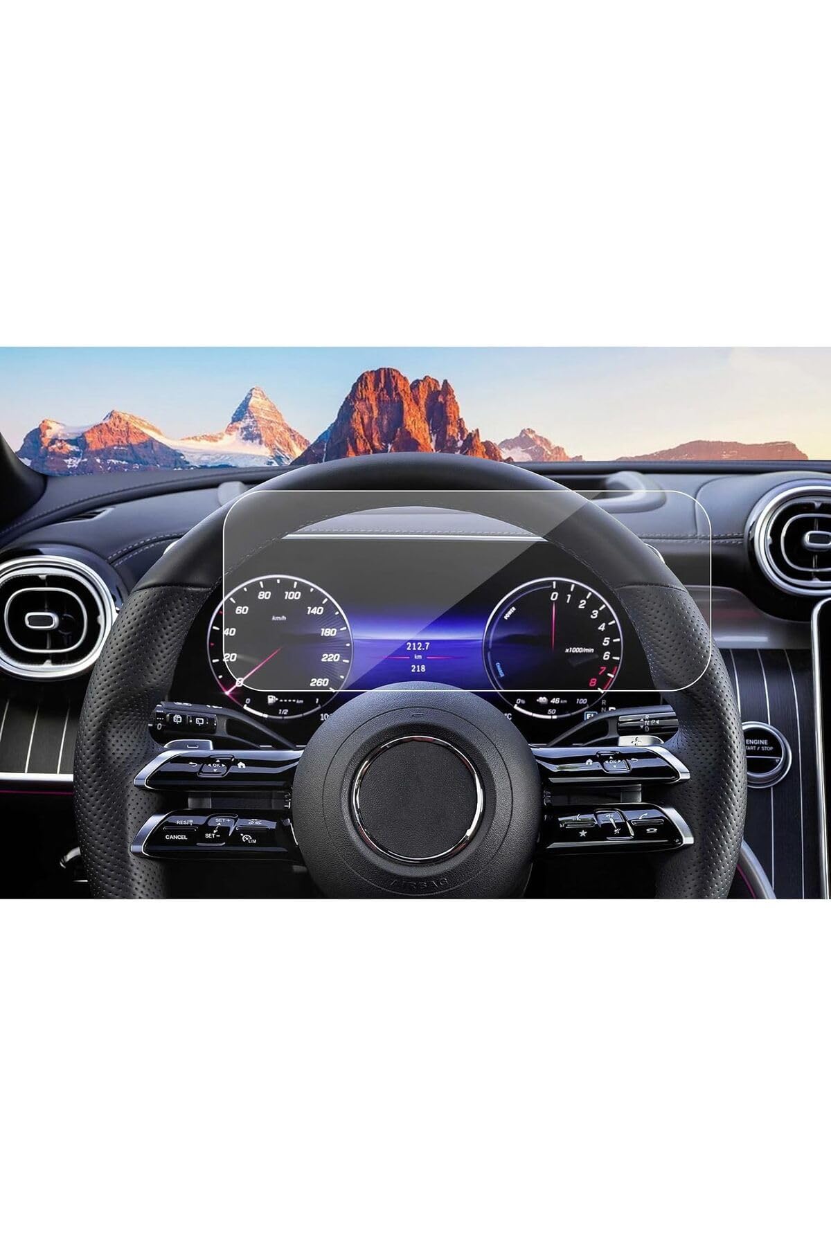Mobilite Mercedes C Serisi ile uyumlu C200 / C180 / CLE/GLC / W206 2022-2026 Model 12.3 inç Direksiyon Arkası Gösterge 9H Nano Ekran Koruyucu