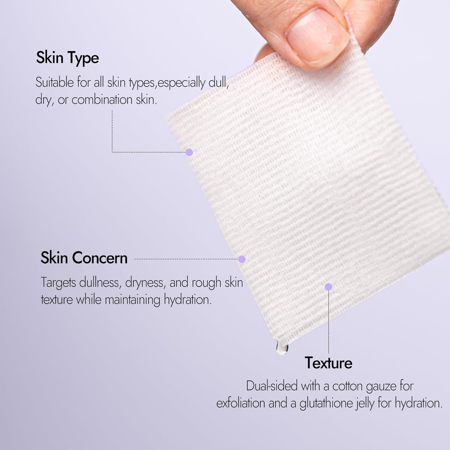 Epielle Balancing Toner Pads 5 Packs Individually Wrapped, Calming & Hydrating Irritated, Sensitive Skin with CICA & Salicylic Acid, Cotton Gauze & Glutathione Jelly, Korean Skin Care (15 Toner Pads) - Image 5