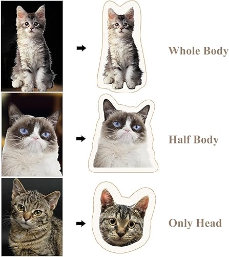 Miniatura 6 de Almohada personalizada con imagen, almohada corporal personalizada con forma de foto, almohada de cara de perro y gato, regalos personalizados