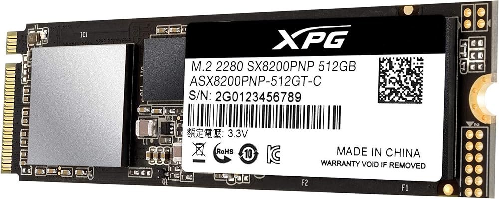 ADATA XPG SX8200 Pro, 512GB PCIe NVMe M.2-2280 Internal Solid State Drive thumbnail 3